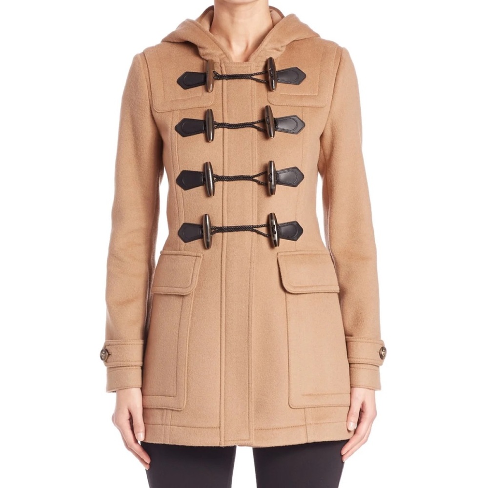 Burberry Blackwell Wool Hooded Coat Size us 6
